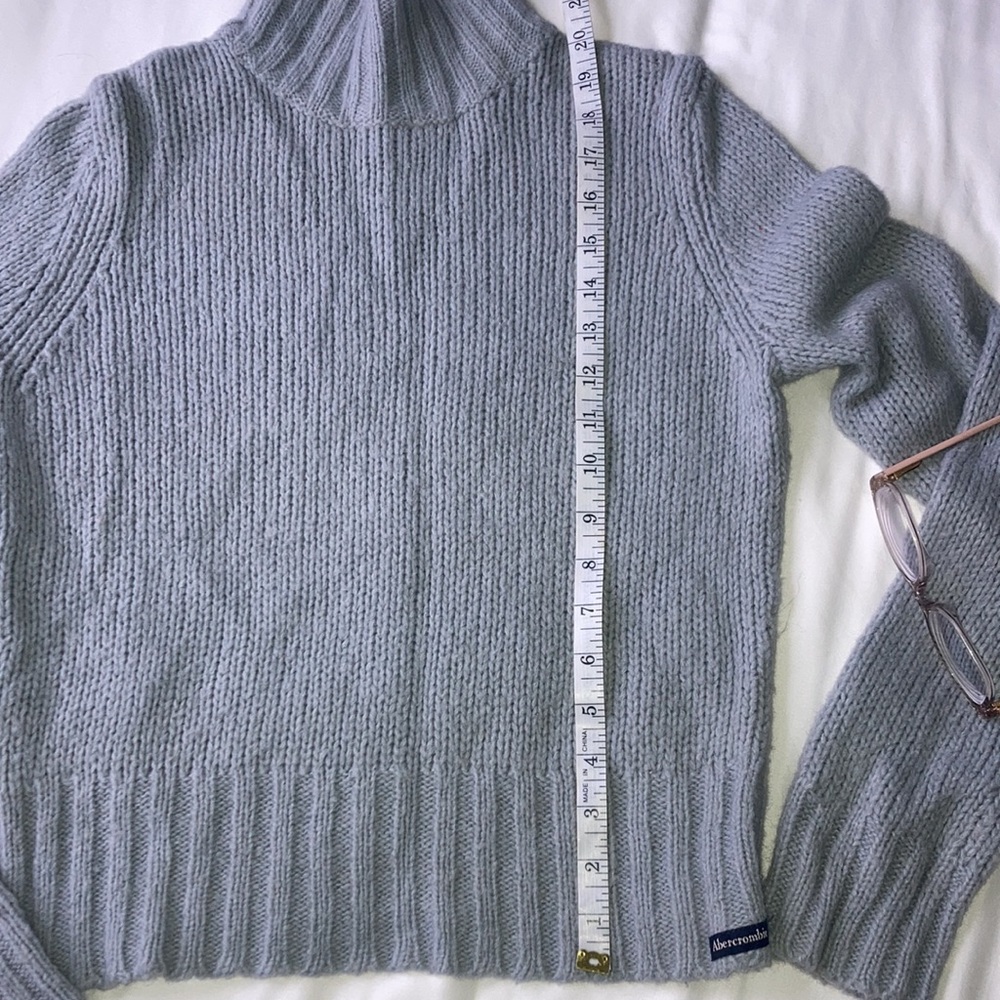 Light Gray Mock Neck Women's Sweater - Picture 4 of 5